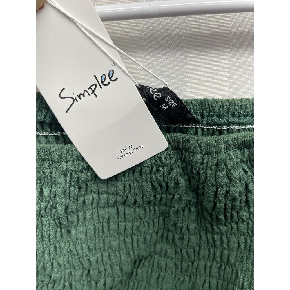 Simplee Summer Dress Green color Size Medium NWT Stretch Womans - Picture 2 of 3